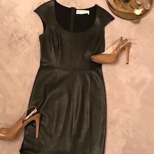 Graham & Spencer Black Leather Cocktail Dress S